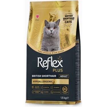 Reflex Plus British Shorthair 1.5 kg Tavuklu Yetişkin Kedi Maması