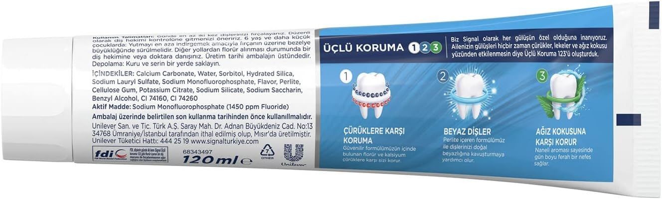 Signal Diş Macunu Üçlü Koruma 120 ml