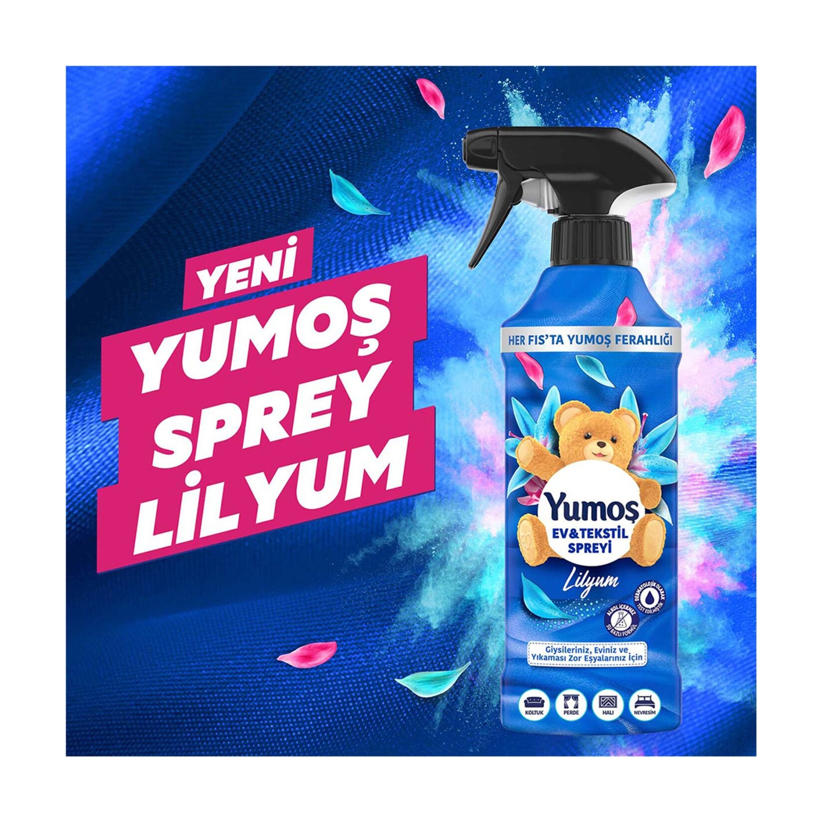 Yumoş Lilyum Yıkaması Zor Eşyalar için Sprey 450 ml