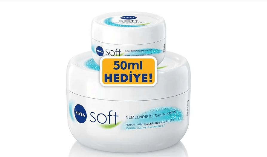 Nivea Soft 300 ml+50 ml Nemlendirici Bakım Kremi