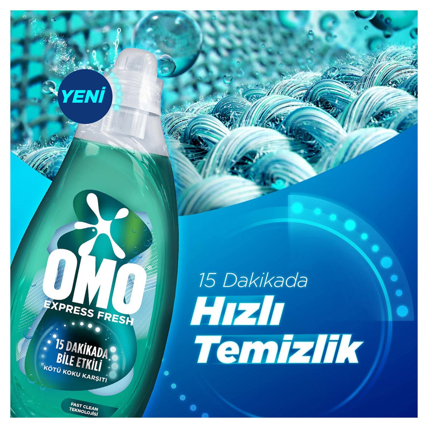 Omo Express Fresh Kötü Koku Karşıtı Beyazlar ve Renkliler için Sıvı Deterjan 1.48 lt