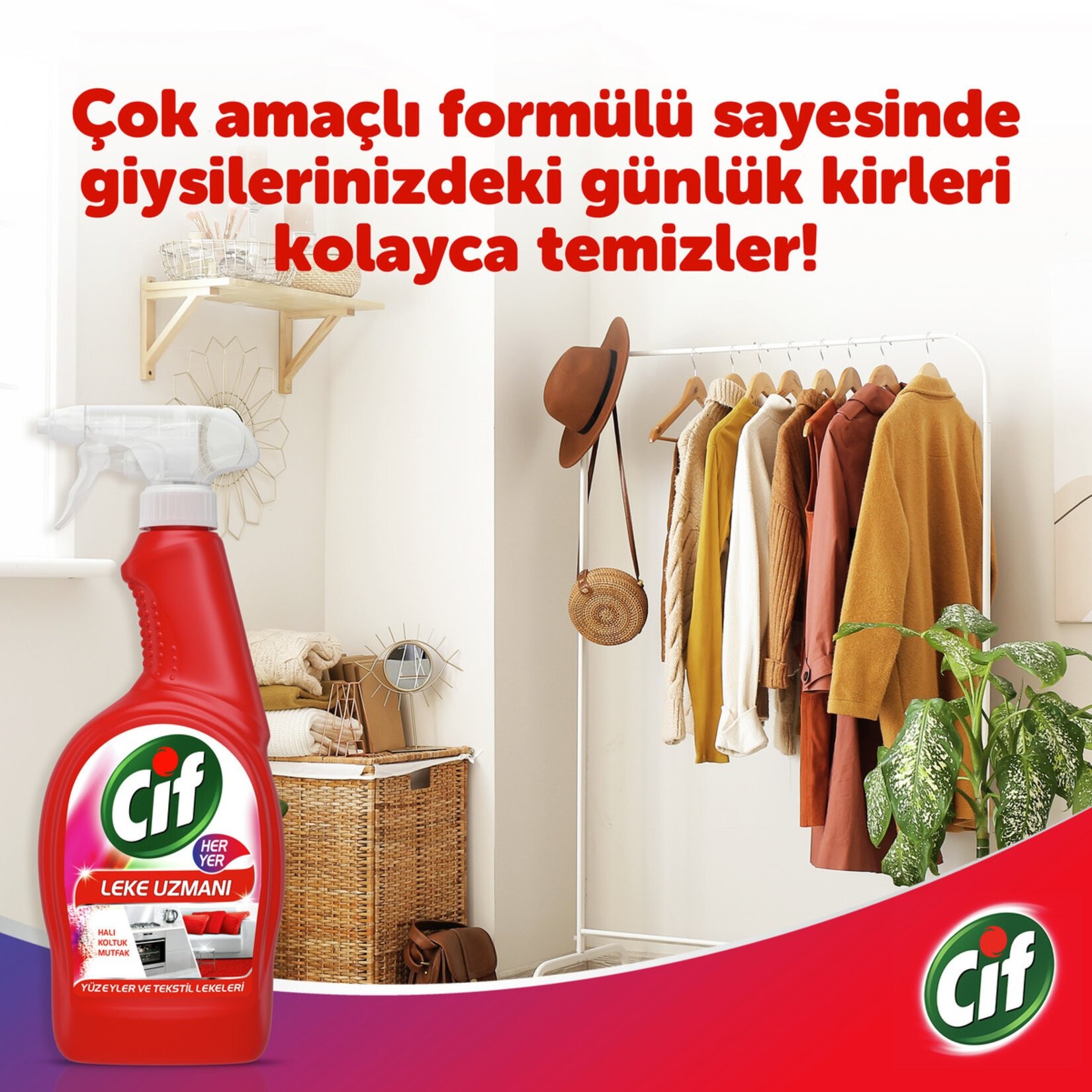 Cif Her Yer Leke Uzmanı 750 ml Sprey Yüzey Temizleyici