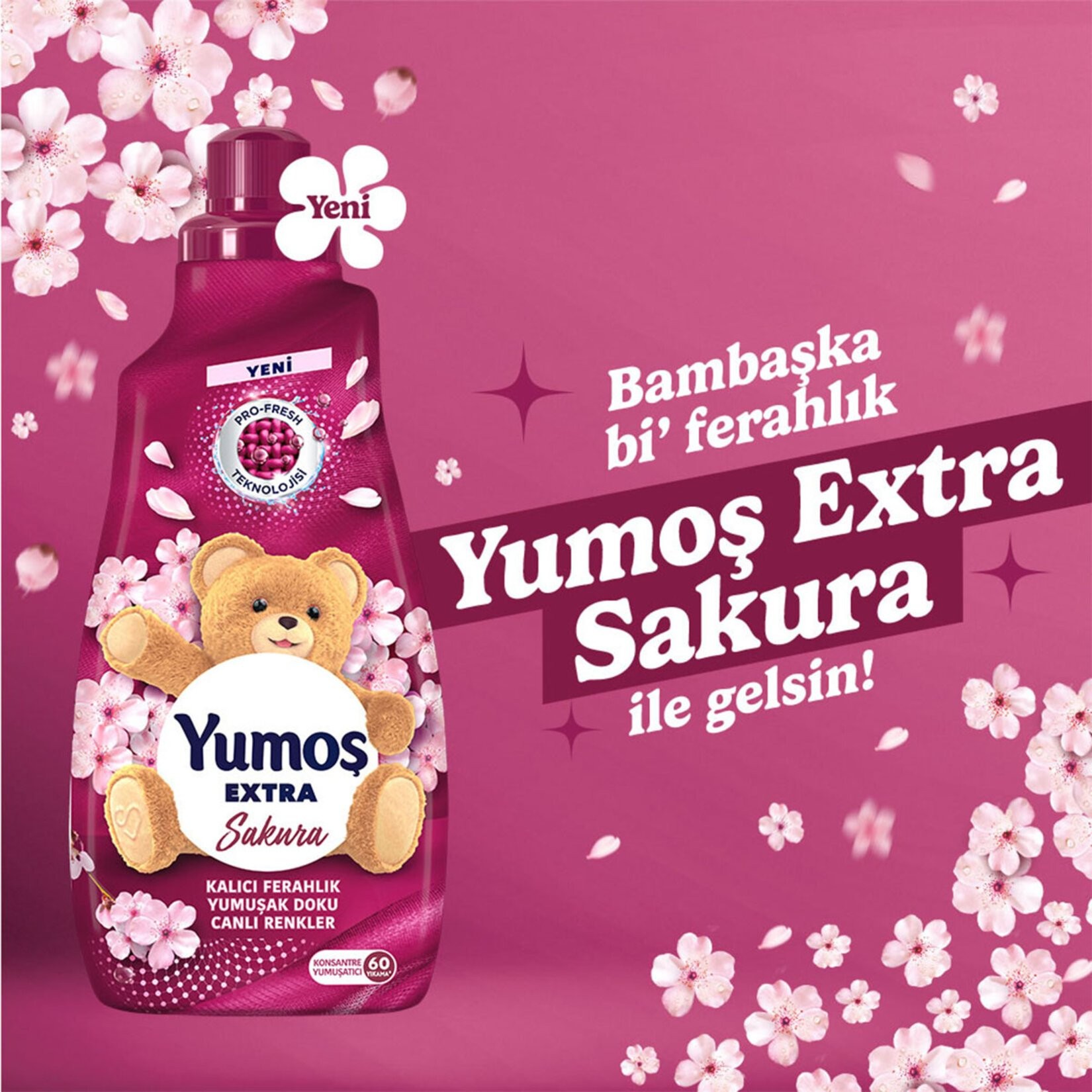 Yumoş Extra Sakura Yumuşatıcı 60 Yıkama 1.44 lt