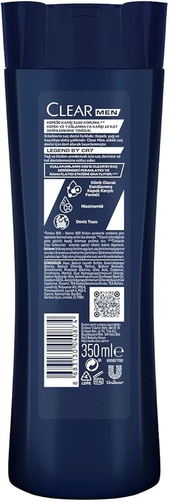 Clear Men Legends CR7 350 ml Şampuan