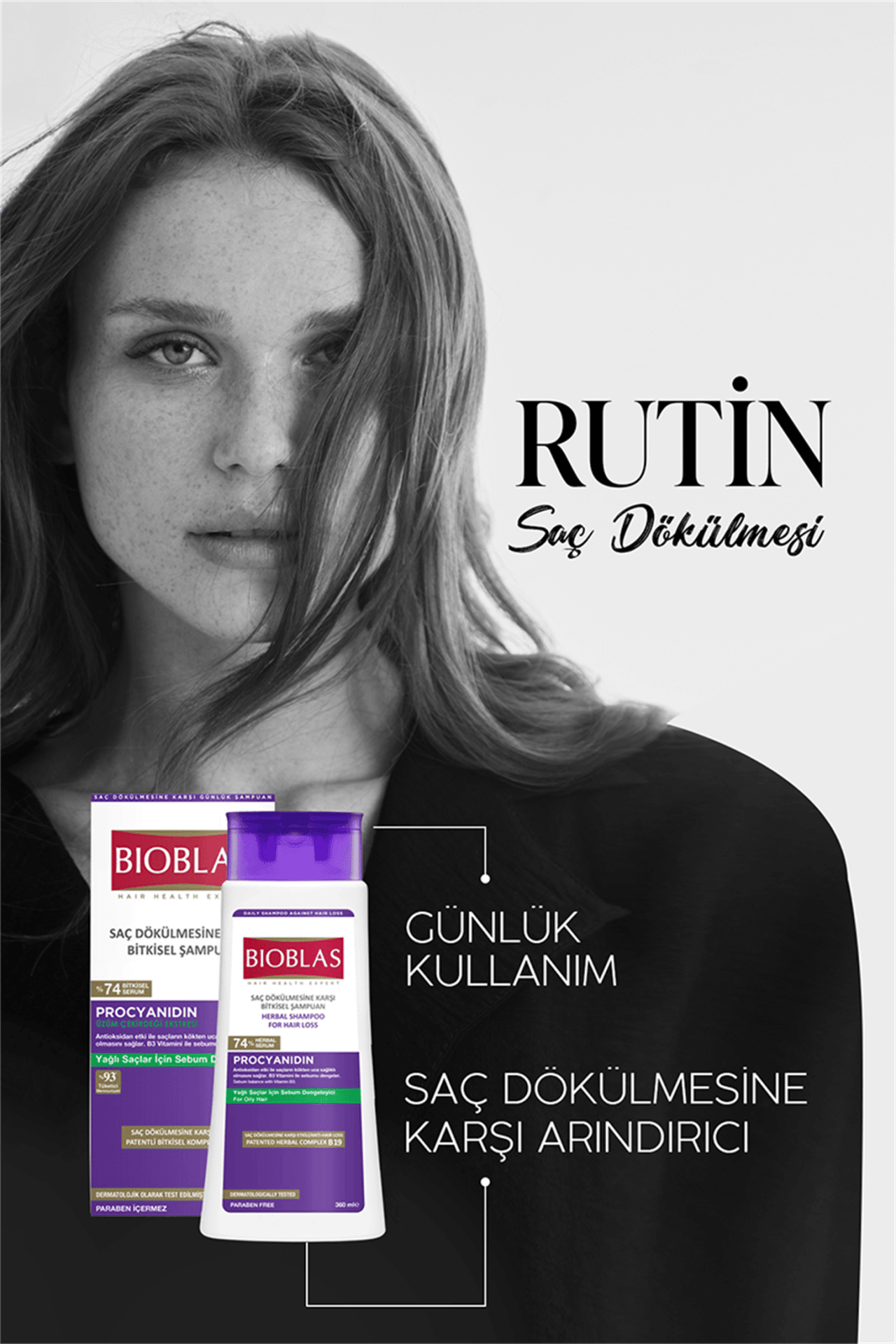 Bioblas Saç Dökülmesi ve Yağlanmaya Karşı Procyanidin Anti Stres 360 ml Şampuan