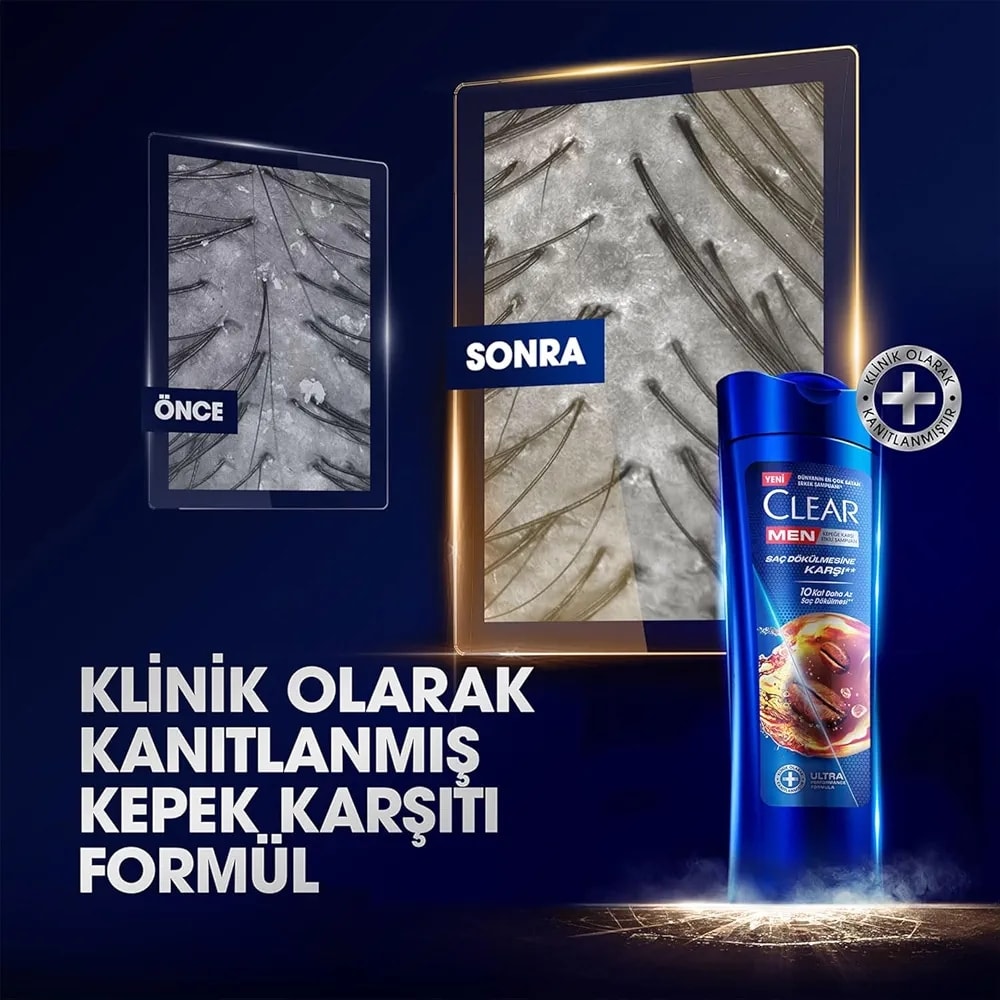 Clear Men Kepeğe ve Saç Dökülmesine Karşı Etkili Şampuan 350 ml