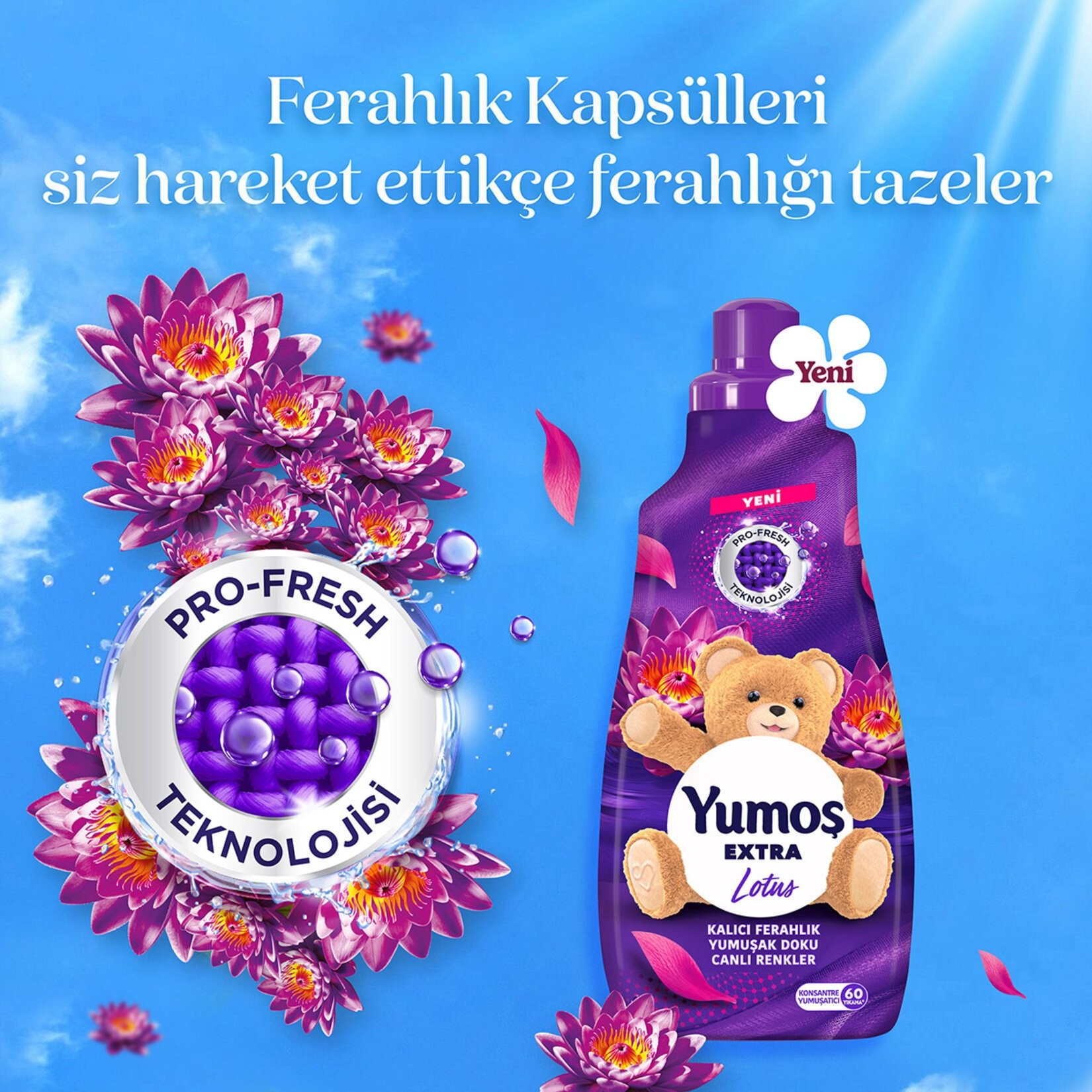 Yumoş Extra Lotus Yumuşatıcı 60 Yıkama 1.44 lt