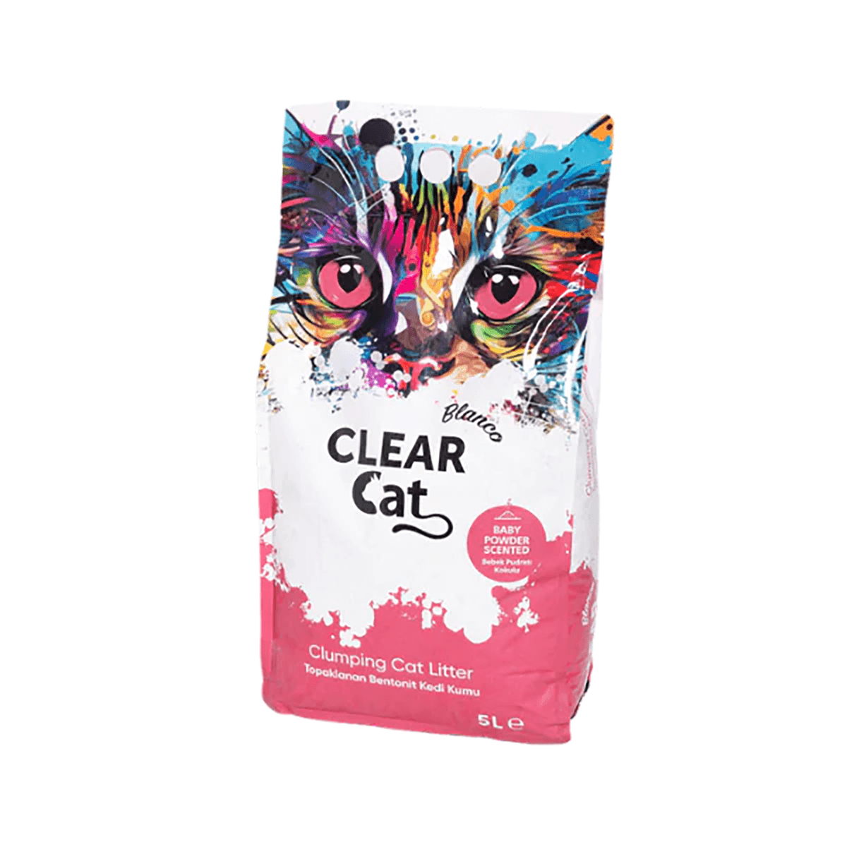 Clear Cat 10 lt Bebek Pudrası Kokulu Kedi Kumu