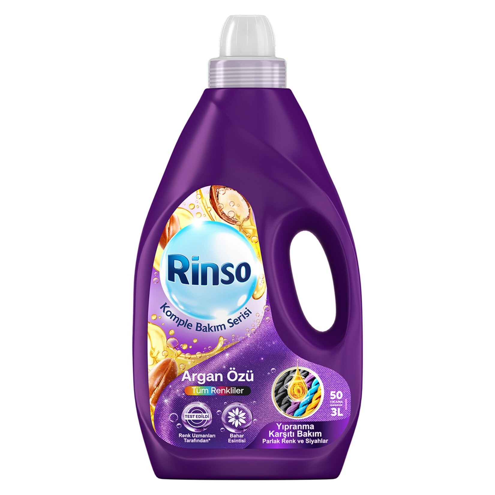 Rinso Argan Özü Renkliler için Sıvı Deterjan 50 Yıkama 3 lt