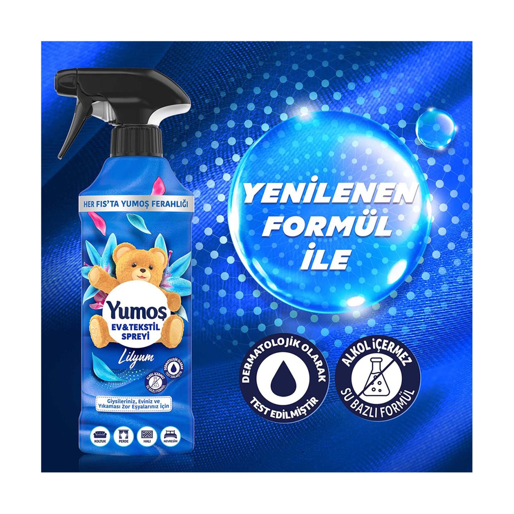 Yumoş Lilyum Yıkaması Zor Eşyalar için Sprey 450 ml