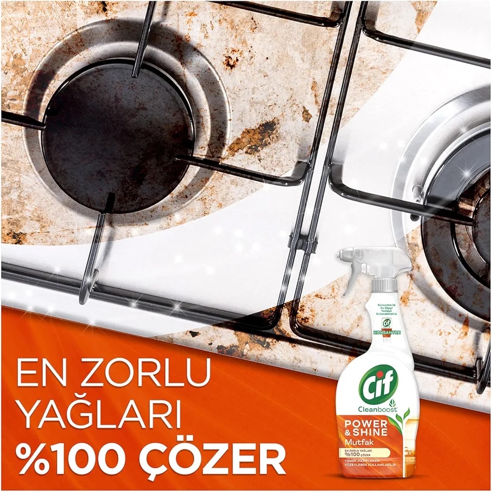 Cif 750 ml Power Shine Mutfak Temizleyici ve Kireç Çözücü Sprey