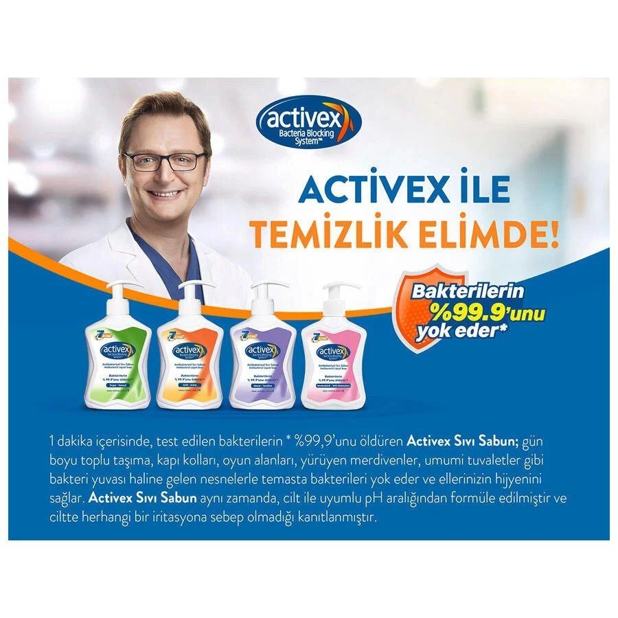 Activex Antibakteriyel Aktif Koruma Sıvı Sabun 2x1 lt