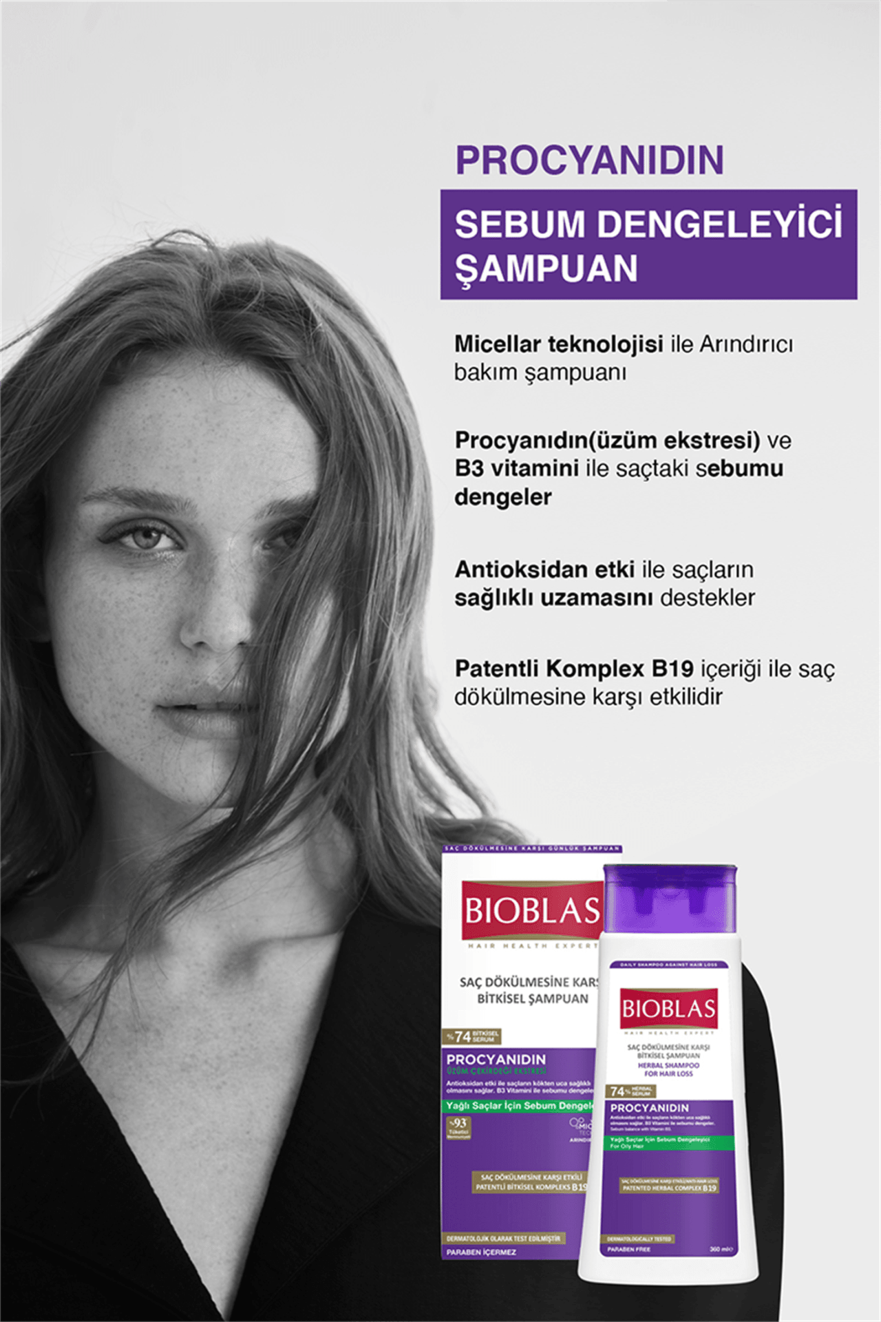 Bioblas Saç Dökülmesi ve Yağlanmaya Karşı Procyanidin Anti Stres 360 ml Şampuan