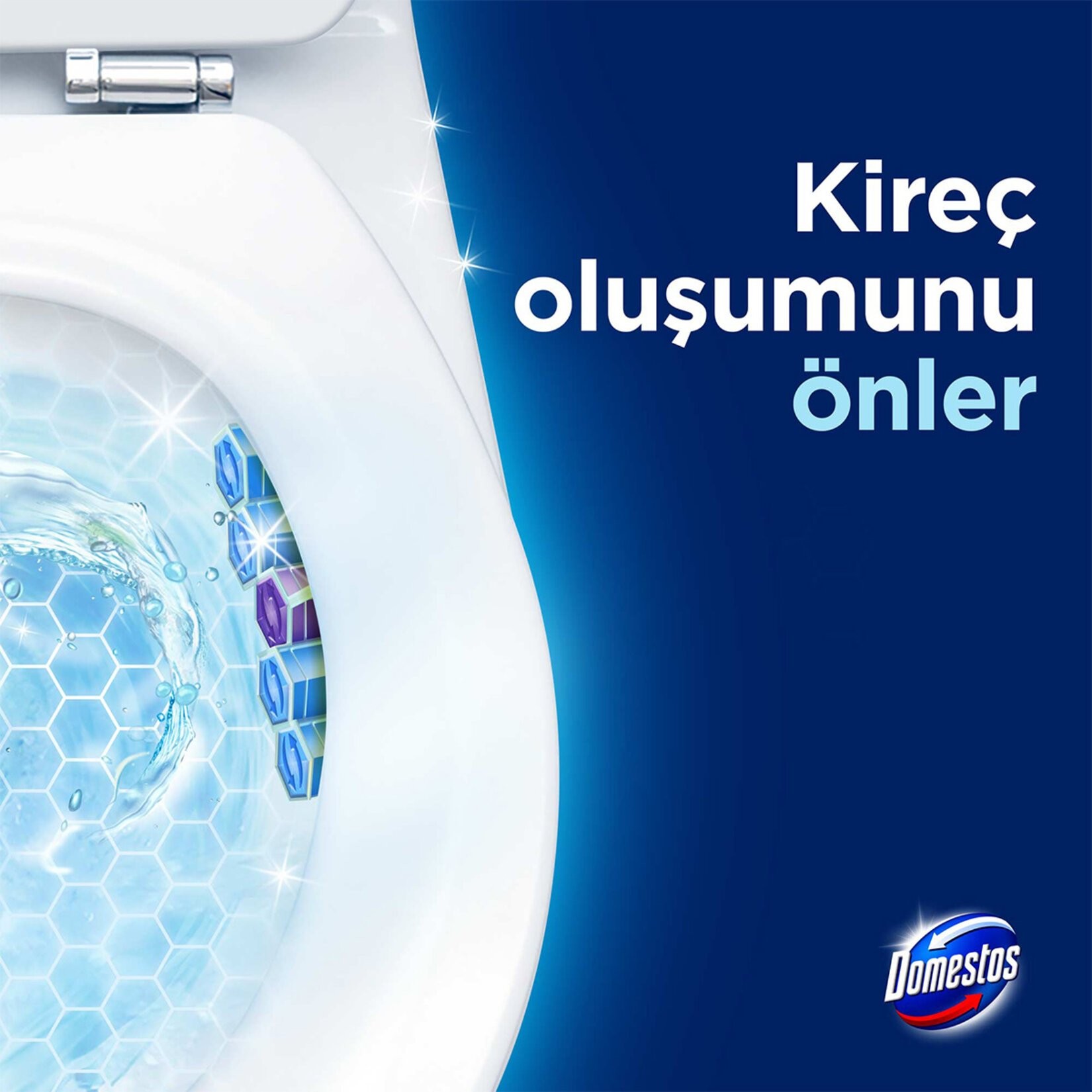 Domestos Wc Blok 5'li Güç Tuvalet Bloğu Okyanus Esintisi 100 GR (2x50 GR)