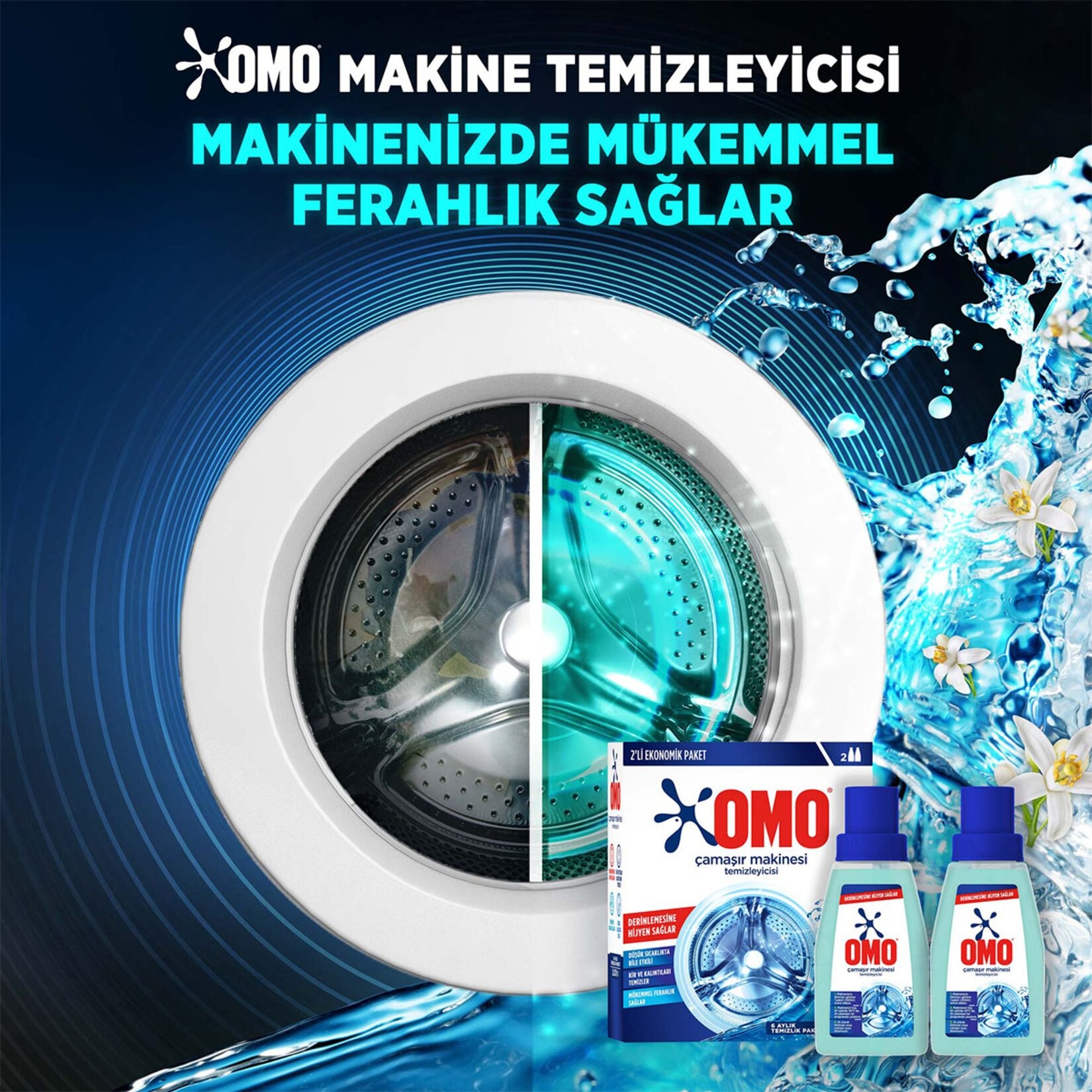 Omo Çamaşır Makinesi Temizleyicisi 200ml x 2 Adet