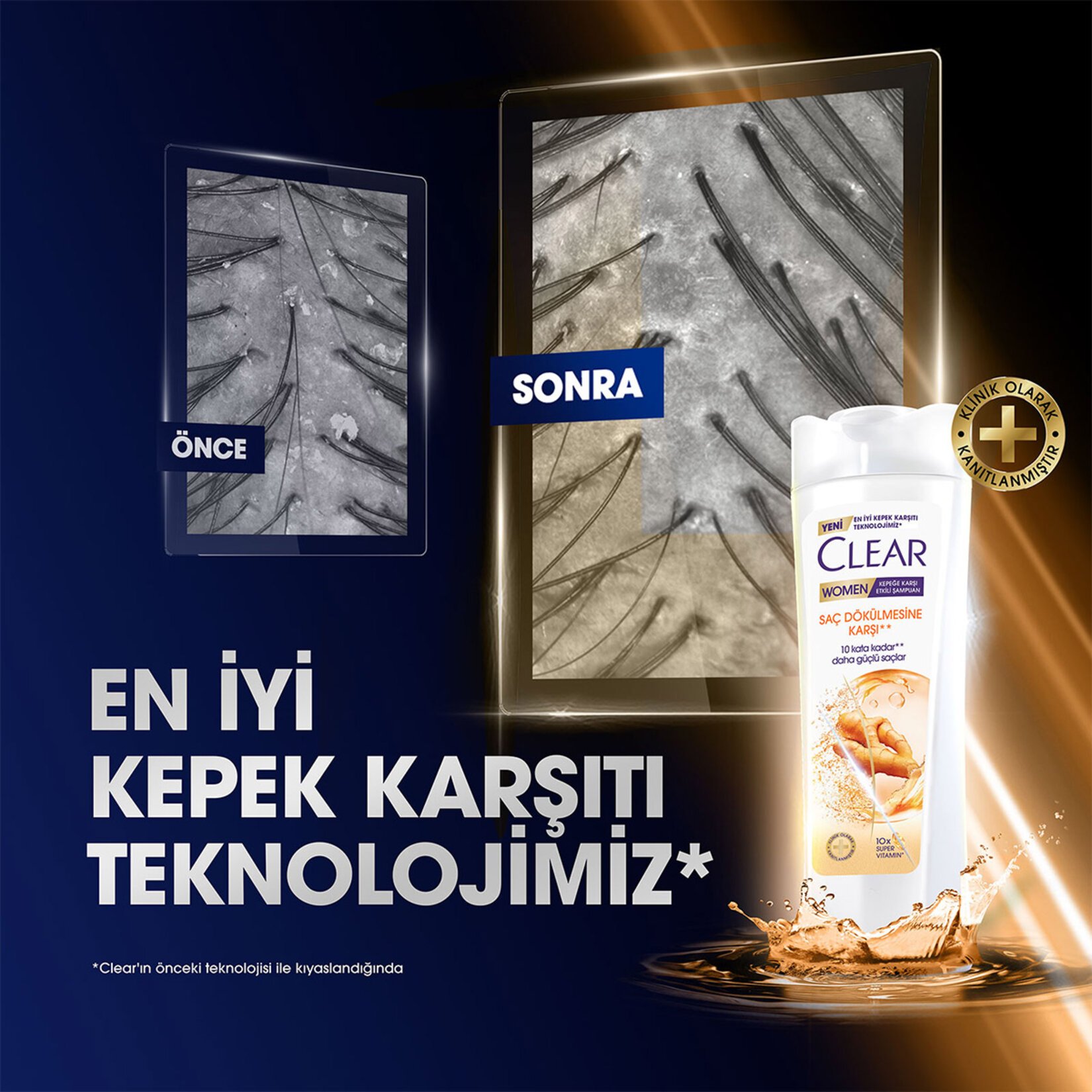 Clear Women Kepeğe Karşı Etkili Saç Dökülmesine Karşı 350 ml Şampuan