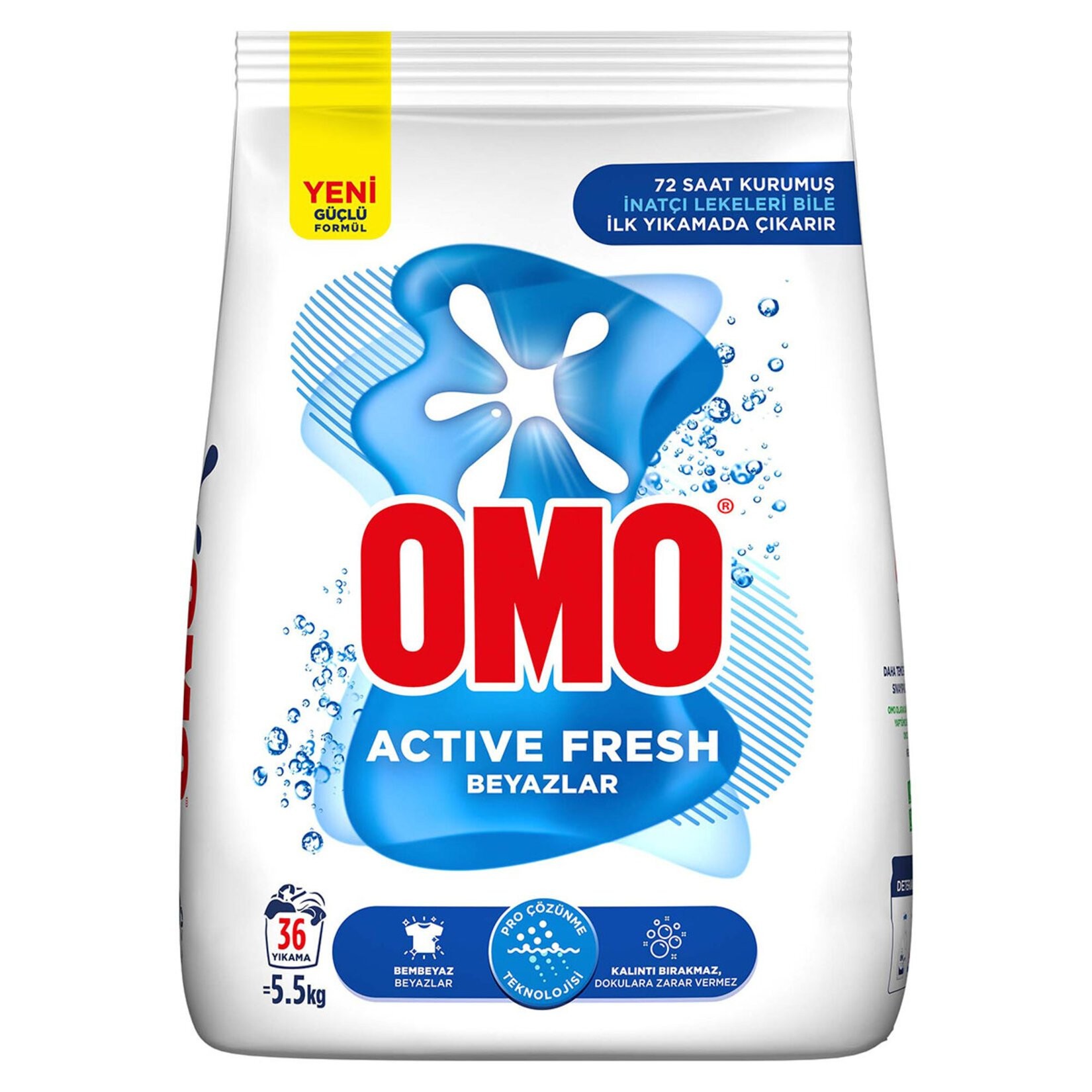Omo Matik 5,5 kg Active Fresh Beyazlar Toz Çamaşır Deterjanı