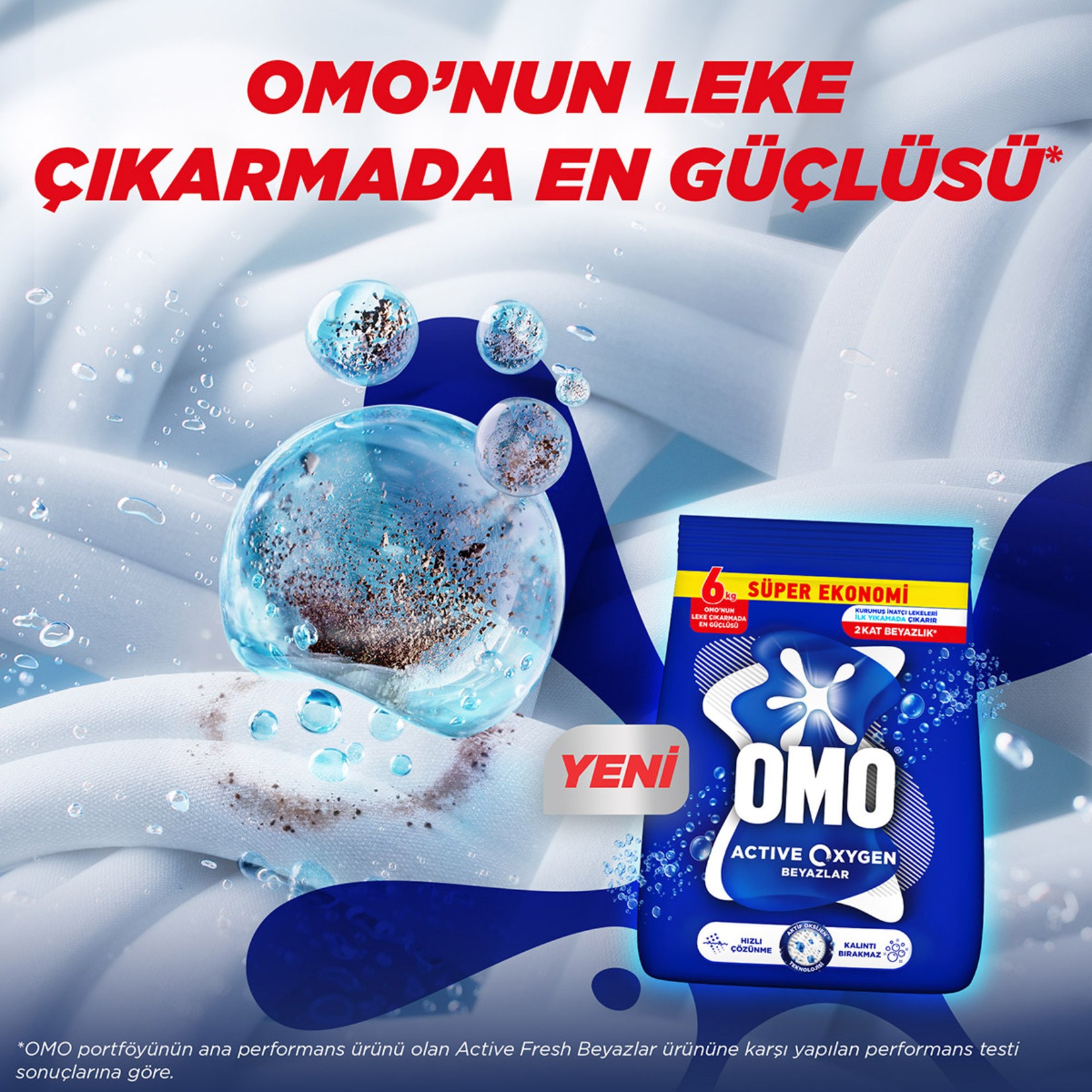 Omo Active Oxygen Beyazlar için 6 kg Toz Deterjan