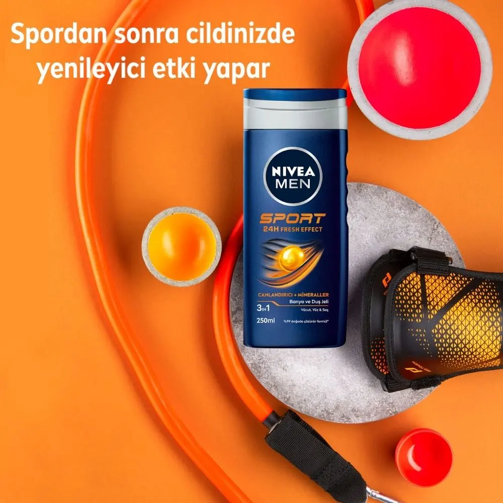 Nivea Fresh Active 150 ml Erkek Deodorant Sprey ve 250 ml Sport Duş Jeli