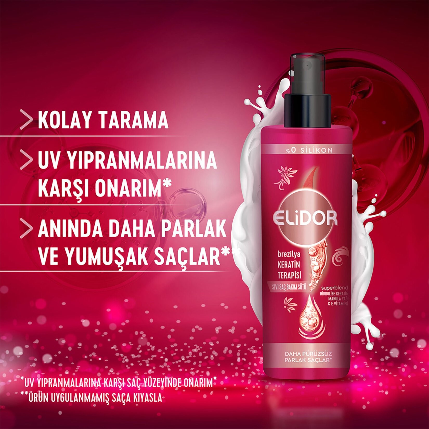 Elidor Brezilya Keratin Terapisi 200 ml Sıvı Saç Bakım Sütü