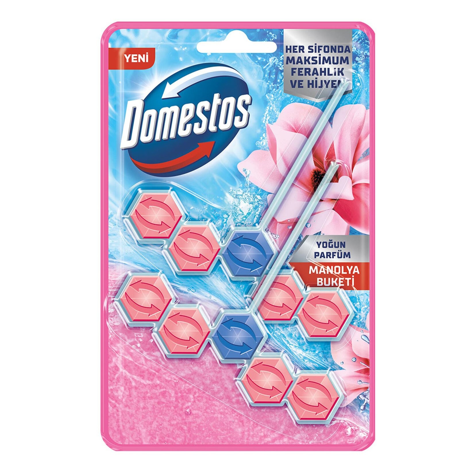 Domestos Wc Blok 5'li Güç Tuvalet Bloğu Manolya 100 GR (2x50 GR)