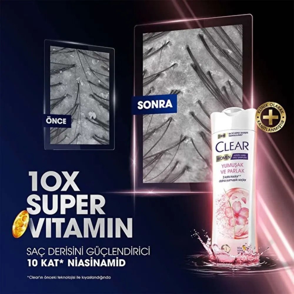 Clear Women Şampuan 350 ml Yumuşak Parlak
