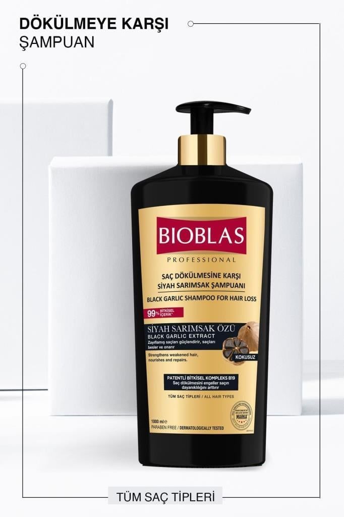 Bioblas 1000 ml Saç Dökülmesine Karşı Siyah Sarımsak Şampuanı