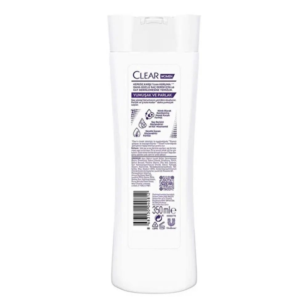 Clear Women Şampuan 350 ml Yumuşak Parlak