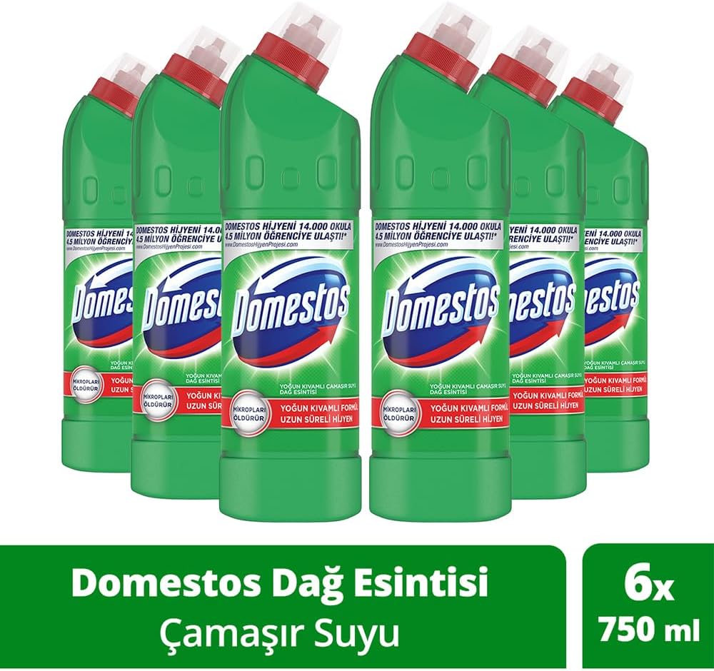 Domestos Dağ Esintisi Çamaşır Suyu 750 ml 6'lı