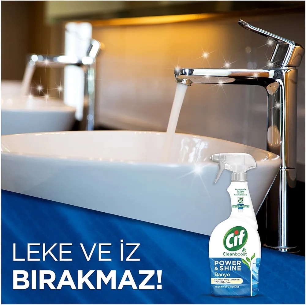 Cif 750 ml Power Shine Banyo Temizleyici ve Kireç Çözücü Sprey