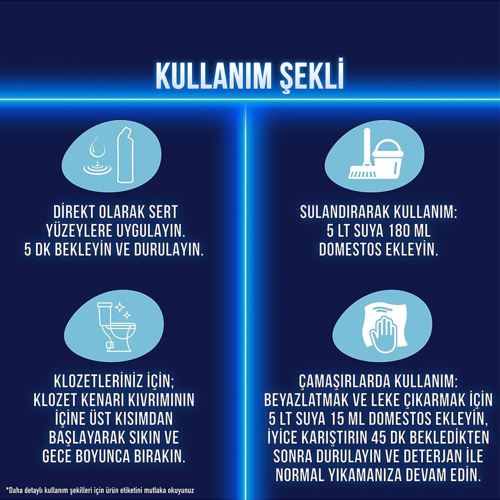 Domestos Dağ Esintisi Çamaşır Suyu 750 ml 6'lı