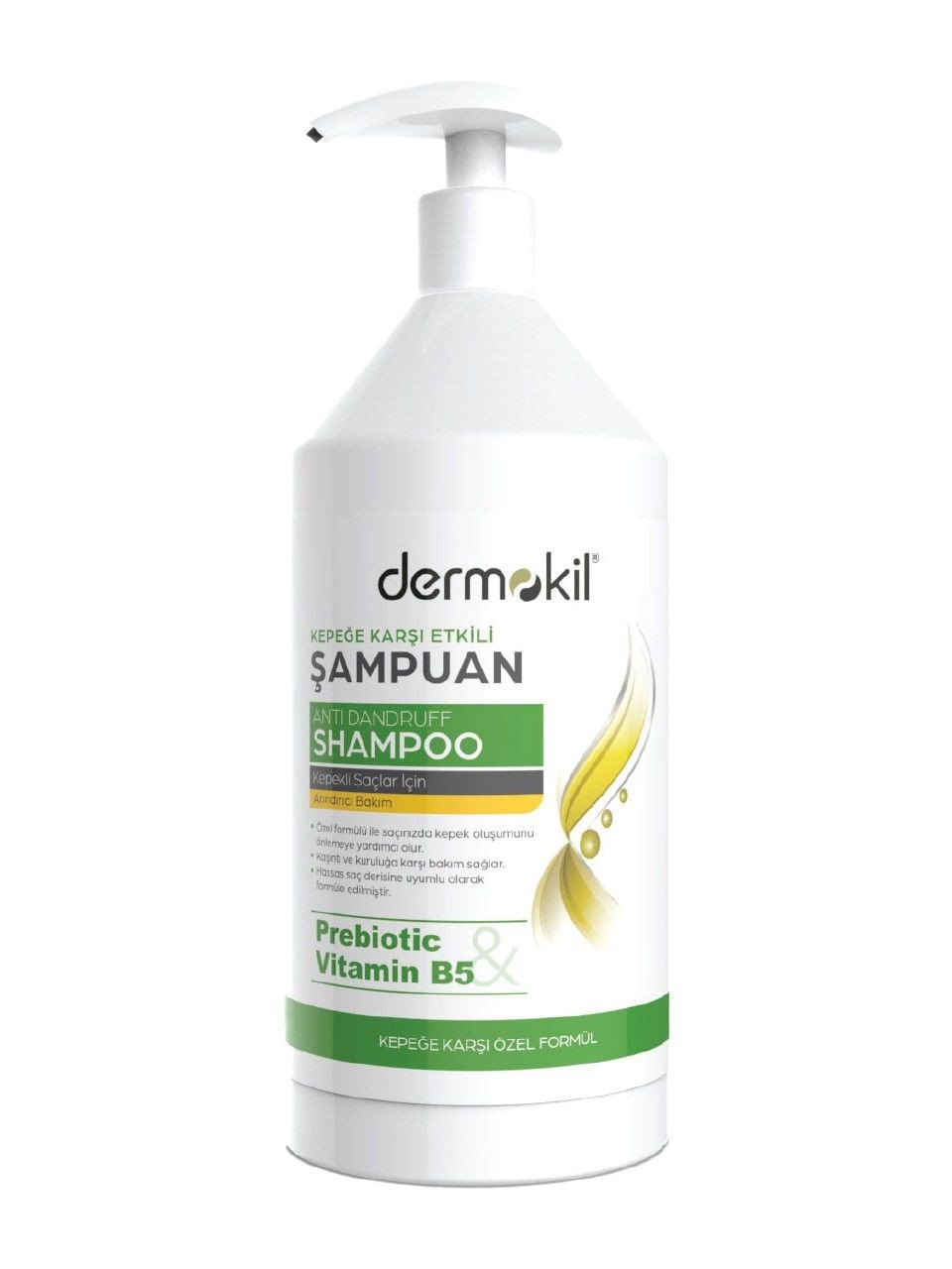 Dermokil Kepeğe Karşı Etkili 1 L Şampuan