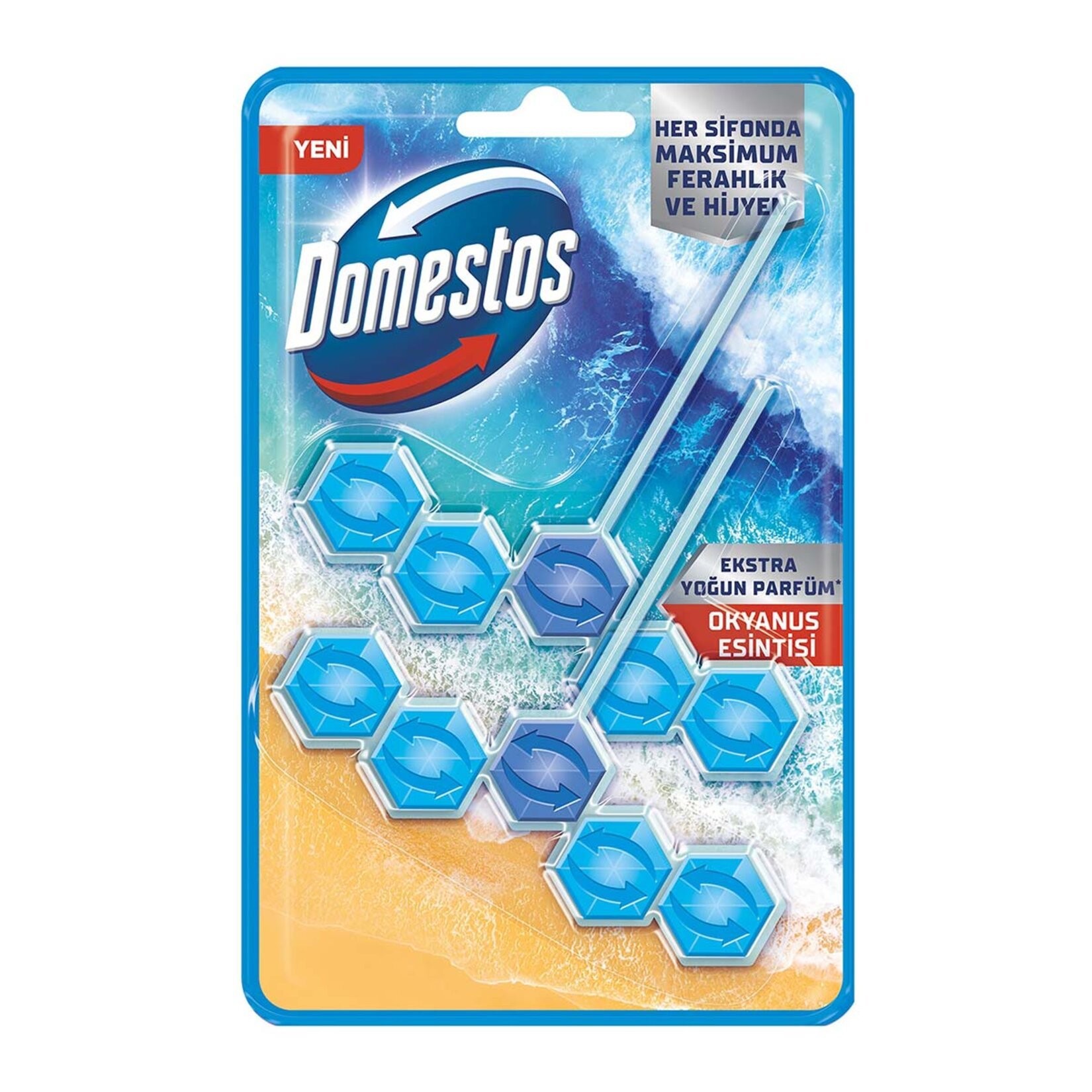 Domestos Wc Blok 5'li Güç Tuvalet Bloğu Okyanus Esintisi 100 GR (2x50 GR)