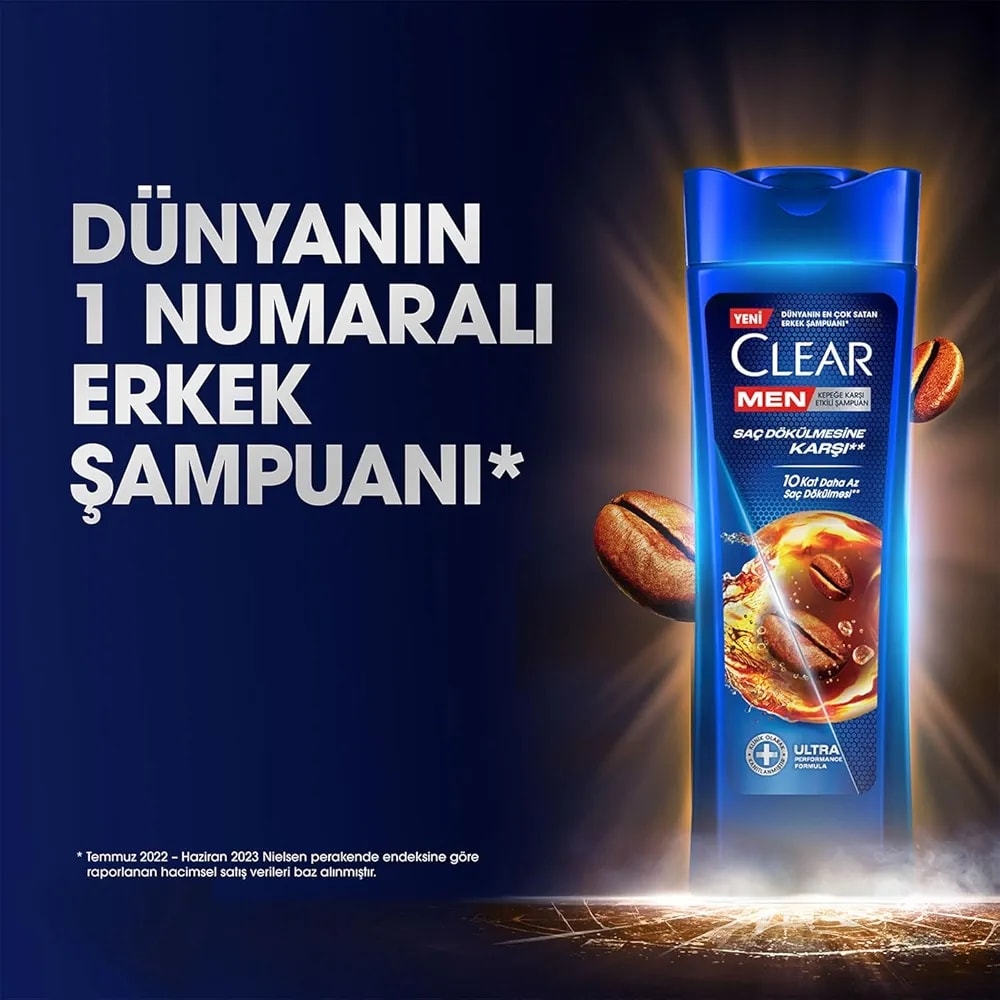 Clear Men Kepeğe ve Saç Dökülmesine Karşı Etkili Şampuan 350 ml