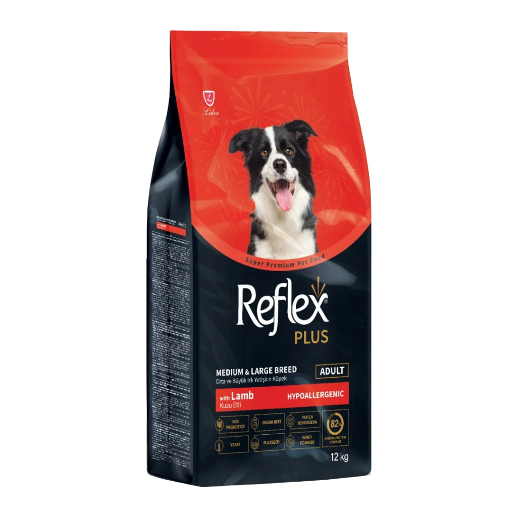 Reflex 12 kg Plus Kuzu Etli Orta ve Büyük Irk Yetişkin Köpek Maması