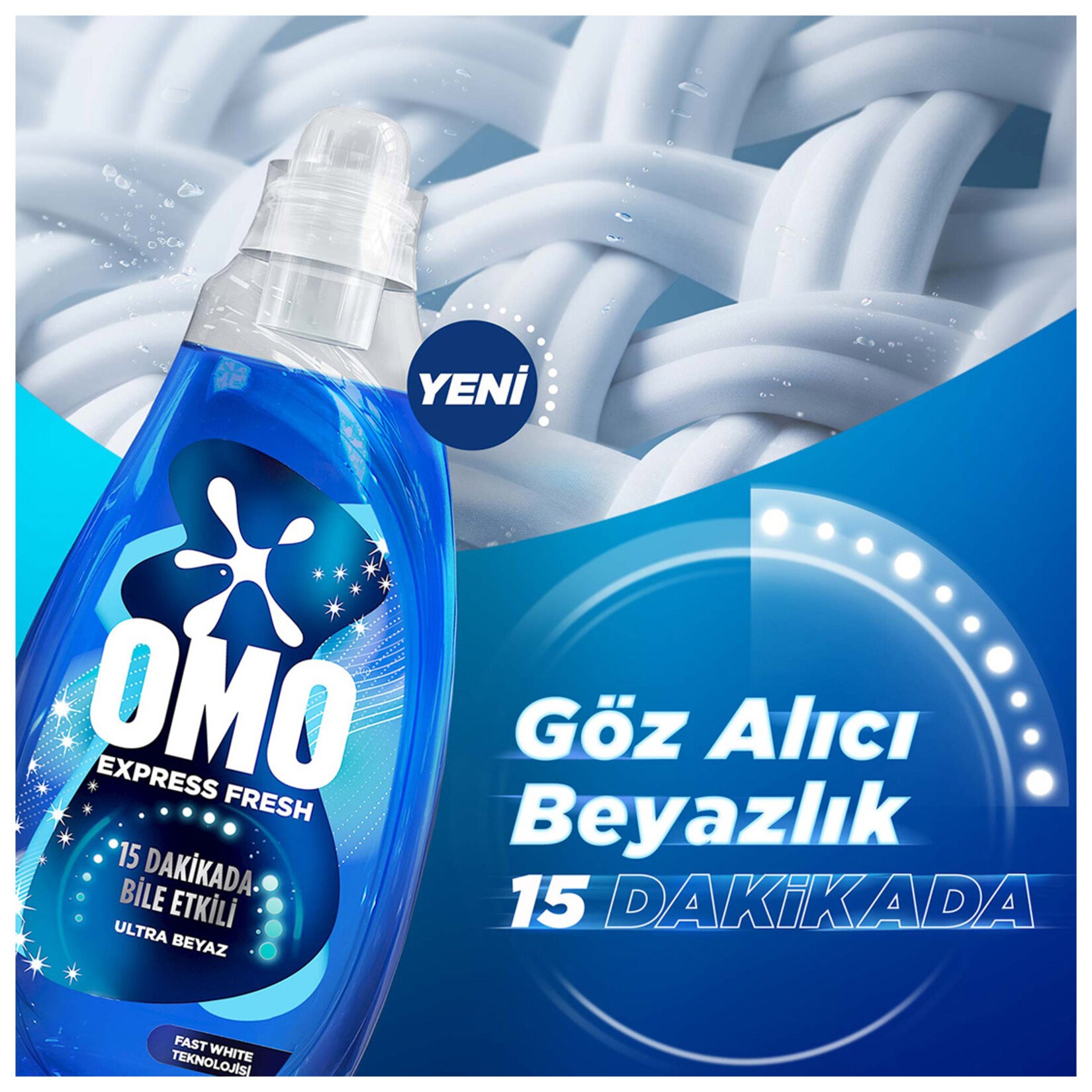 Omo Express Fresh Ultra Beyaz Sıvı Deterjan 1.48 lt