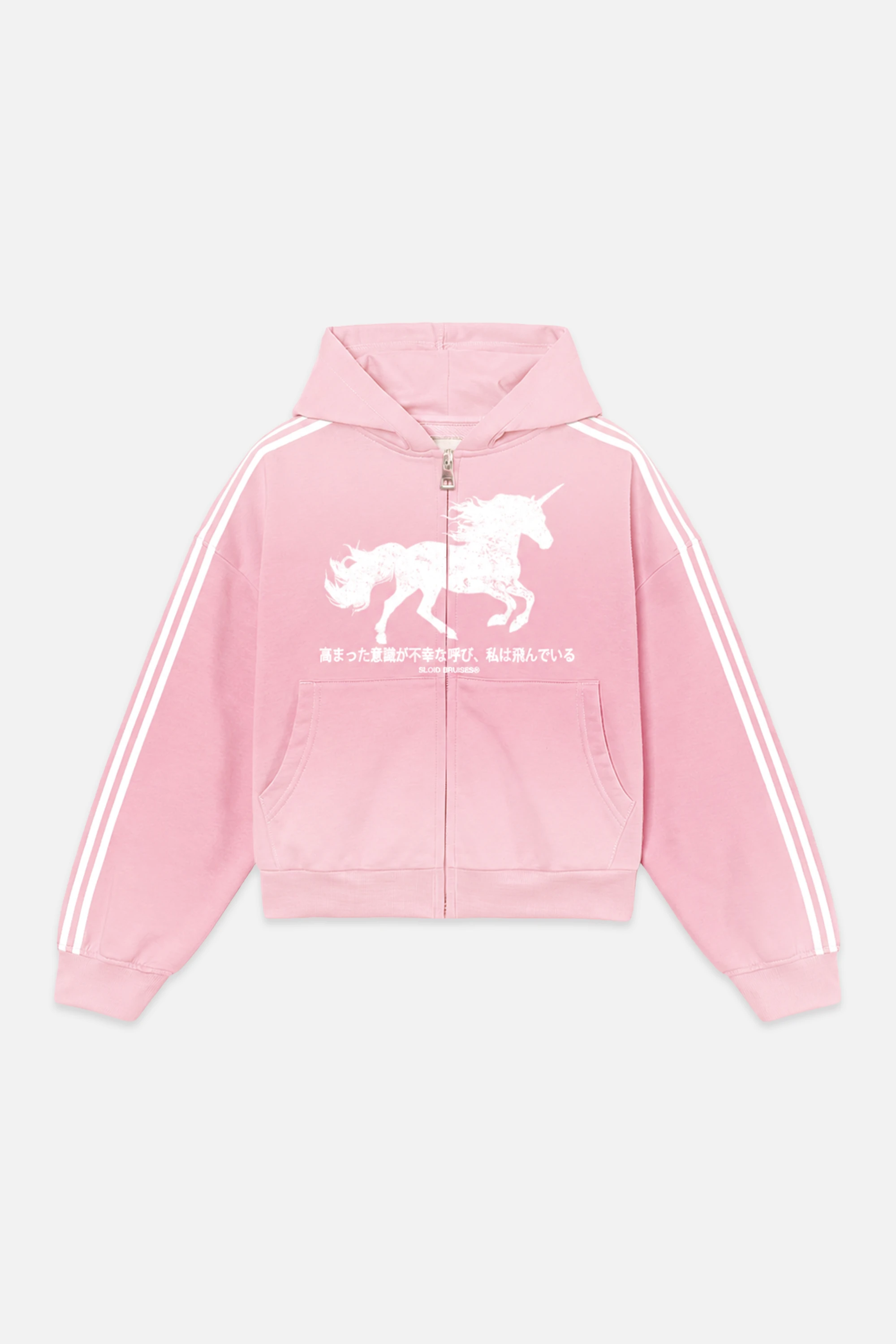KISEKI PINK STRIPED ZIP-UP