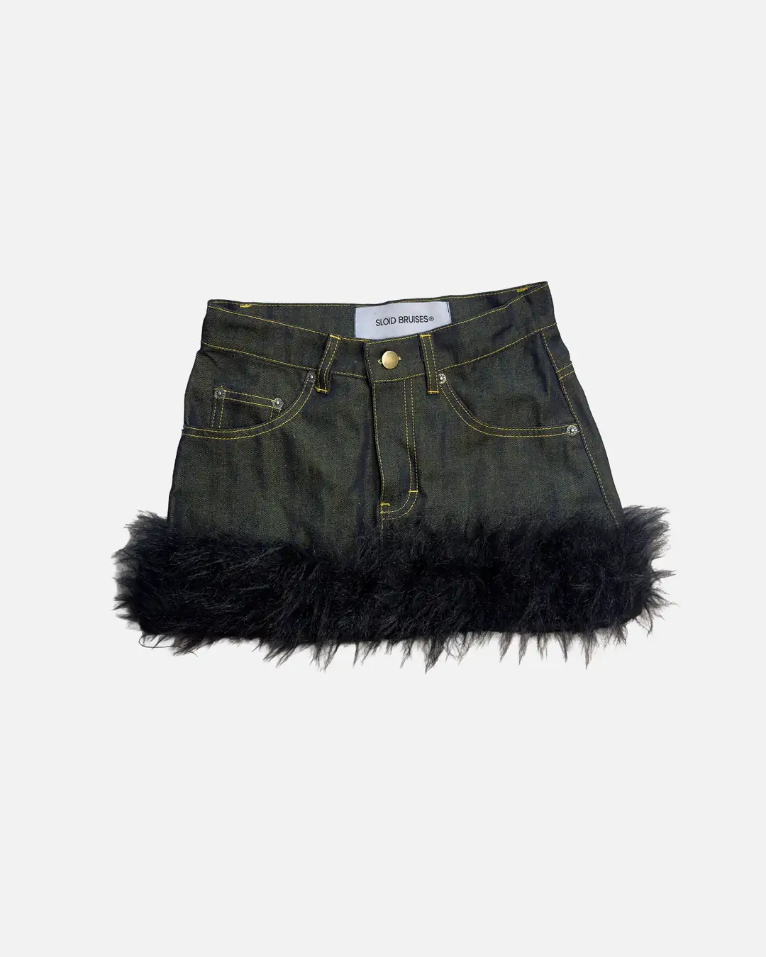 BLACK FUR SKIRT