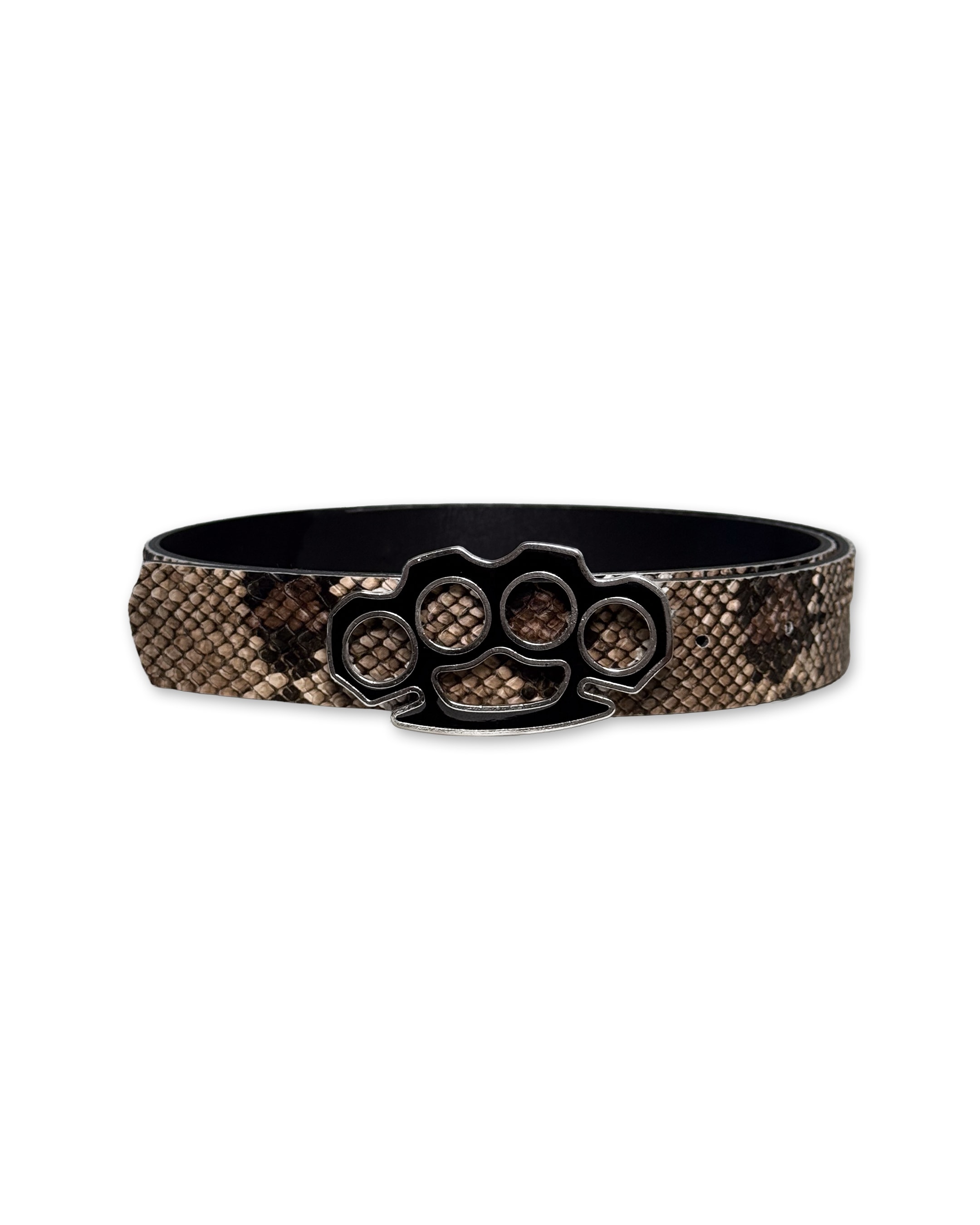 BLACK KNUCKLES SNAKE BELT