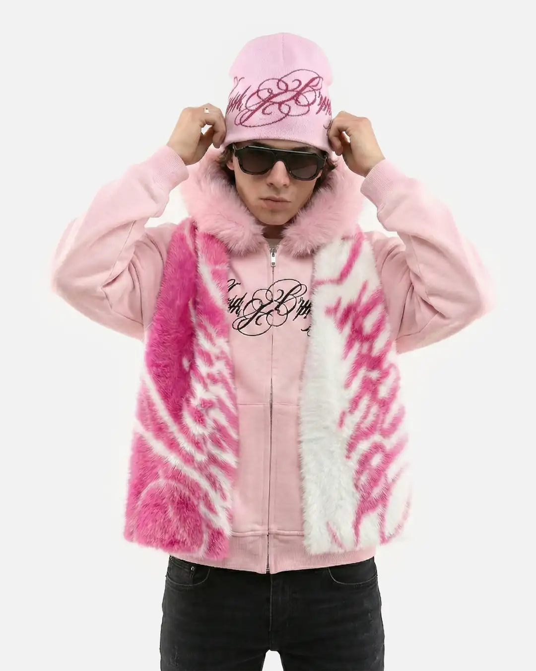 IVRESSE PINK FUR ZIP