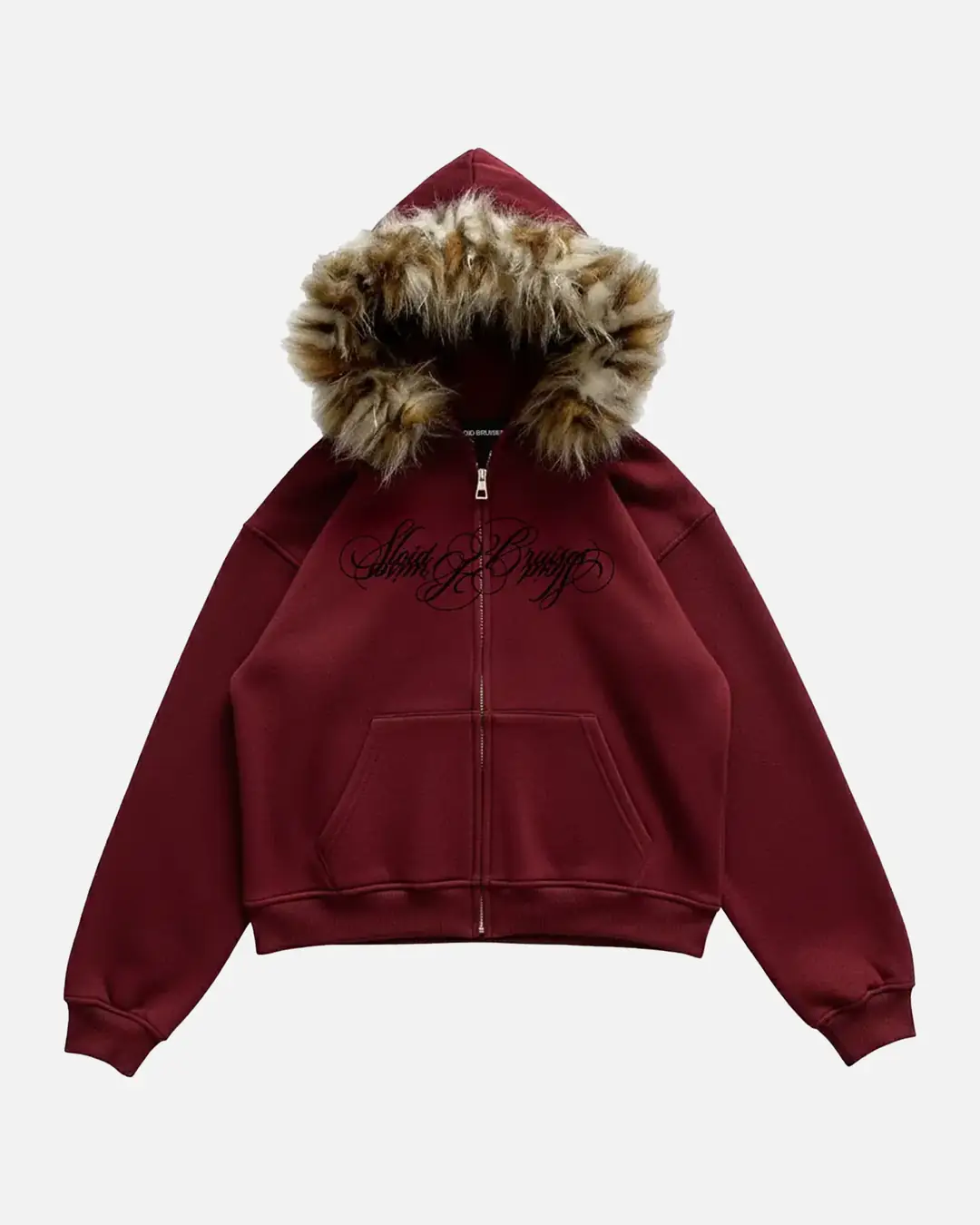 IVRESSE BURGUNDY FUR ZIP