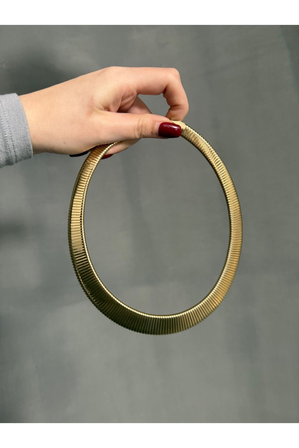 Gold Ezme Çelik Kolye