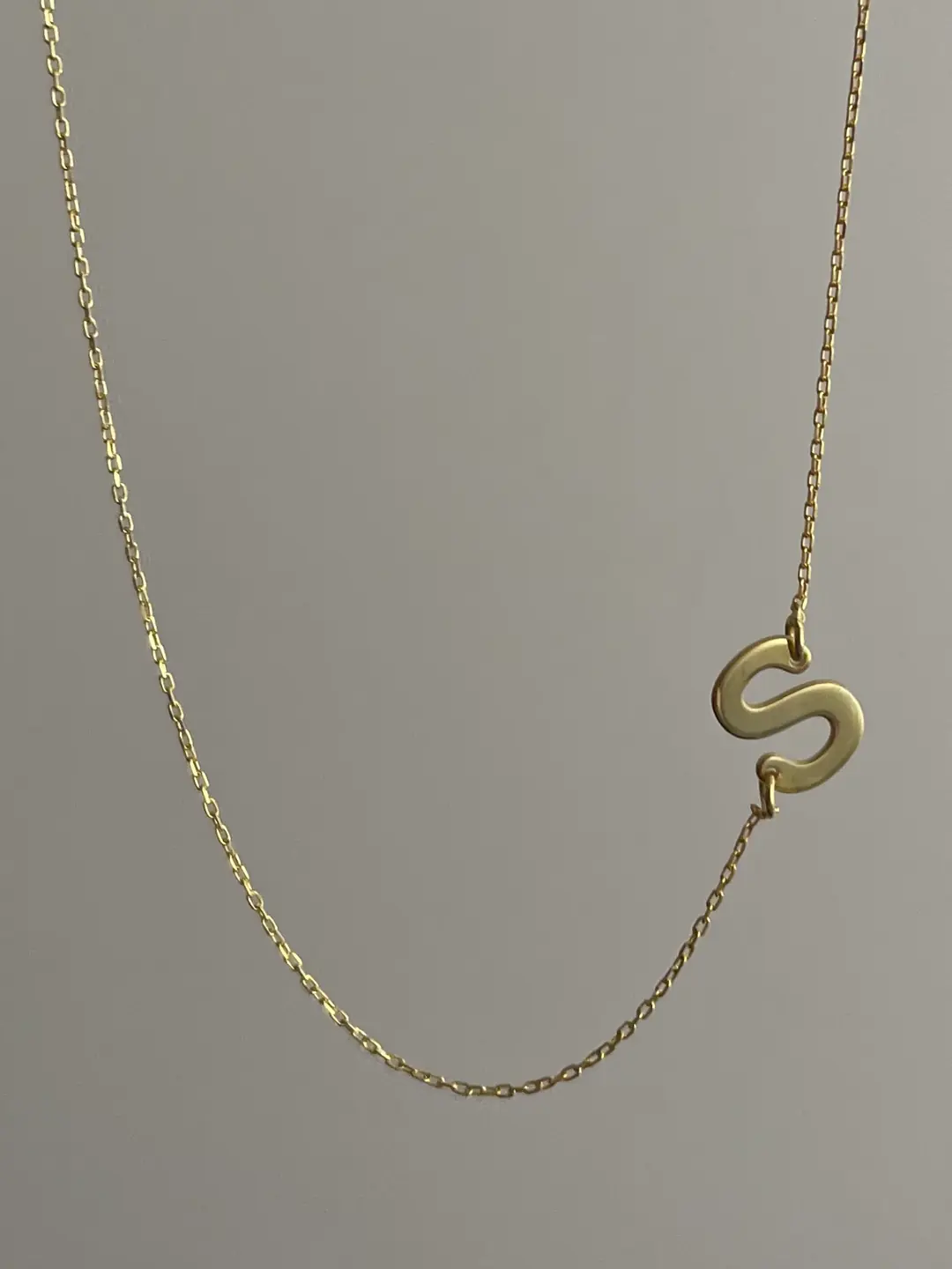 925 Gümüş Minimal Harf Kolye