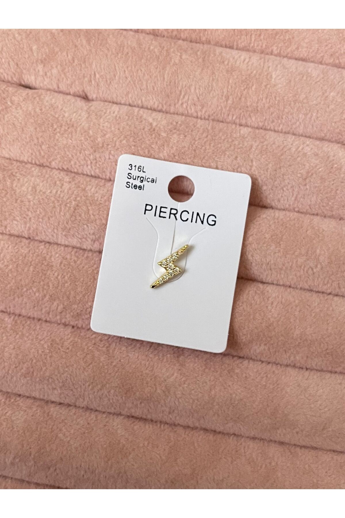 Şimşek Figürlü 316L Cerrahi Çelik Tragus Piercing