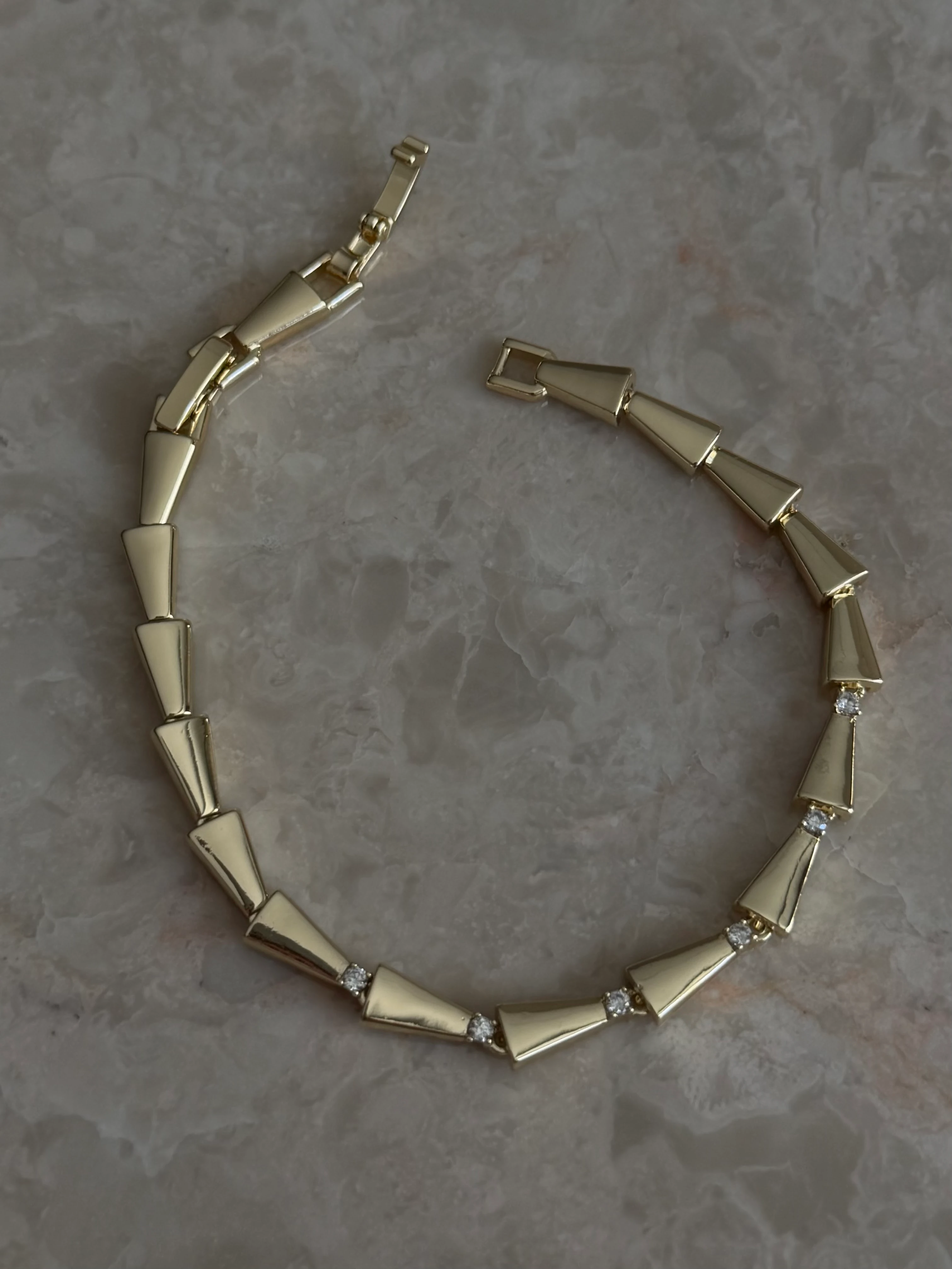 Taşlı Yılan Model Bileklik