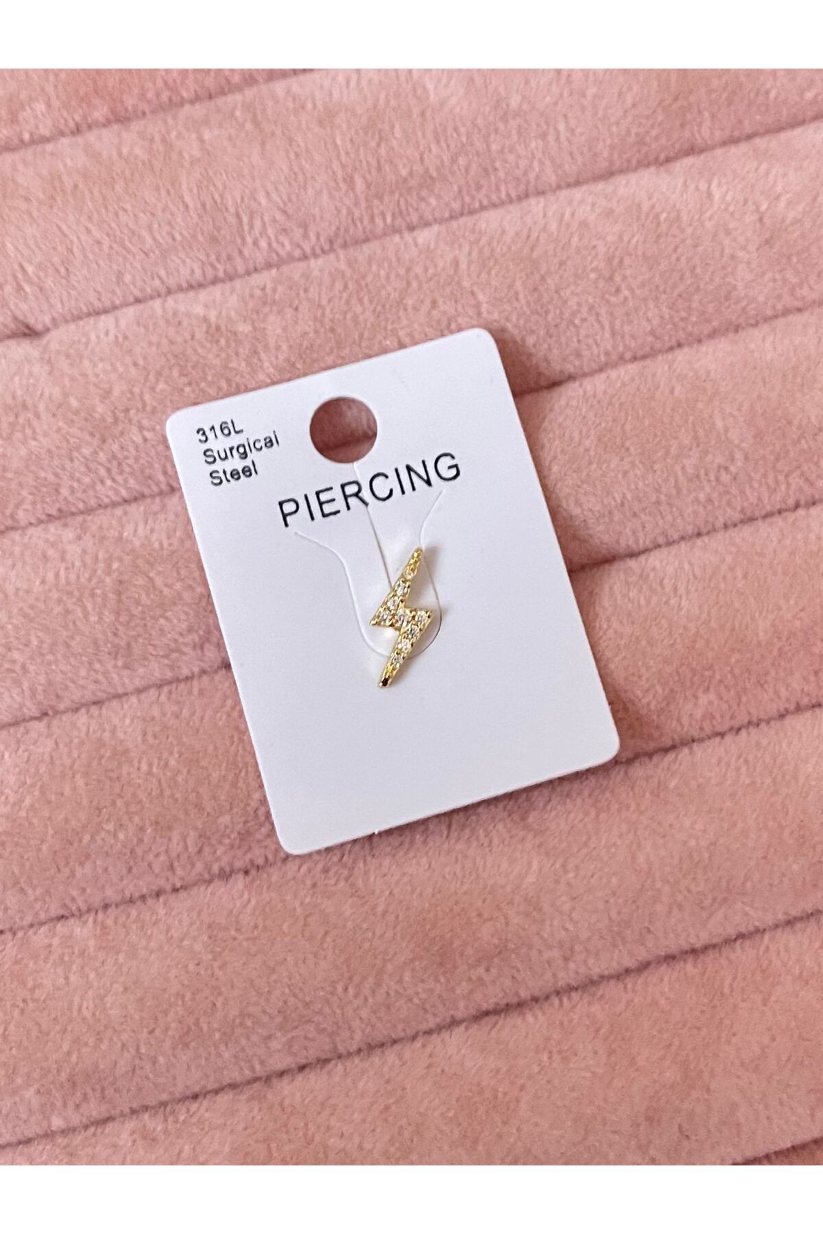 Şimşek Figürlü 316L Cerrahi Çelik Tragus Piercing