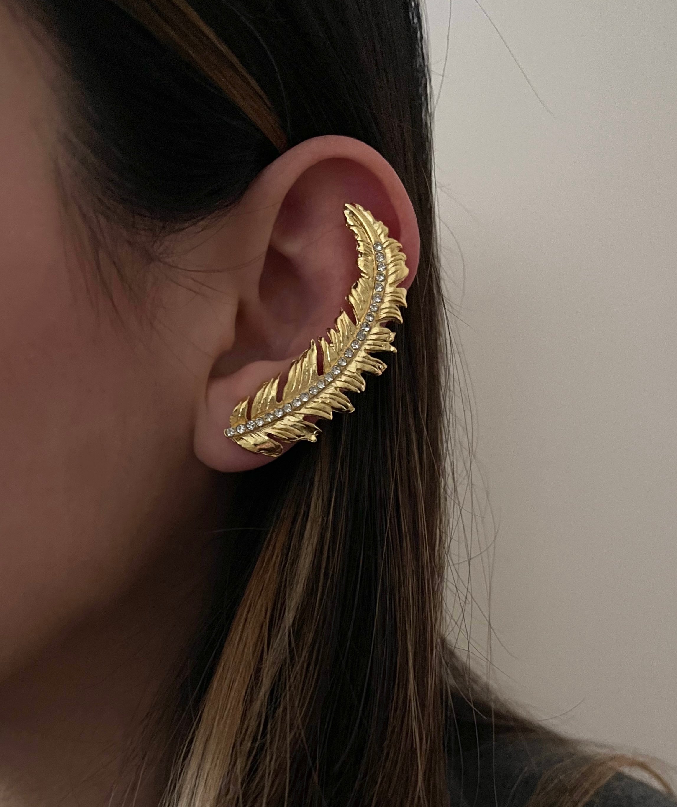 Yaprak Earcuff Küpe