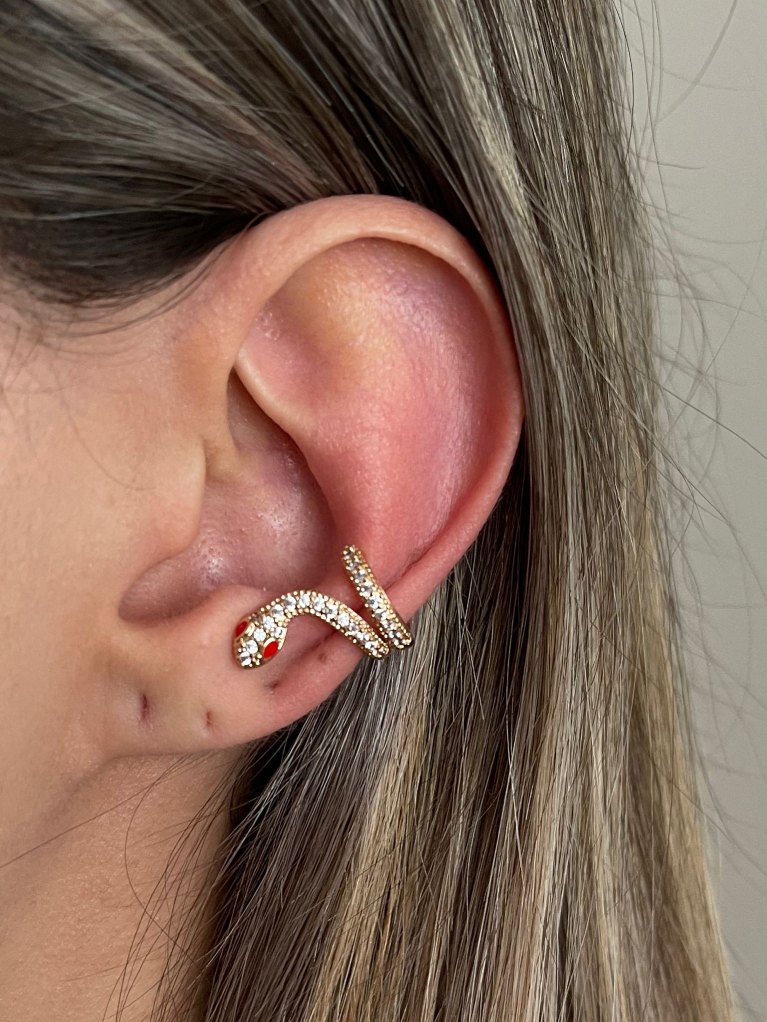 Çelik Yılan Earcuff