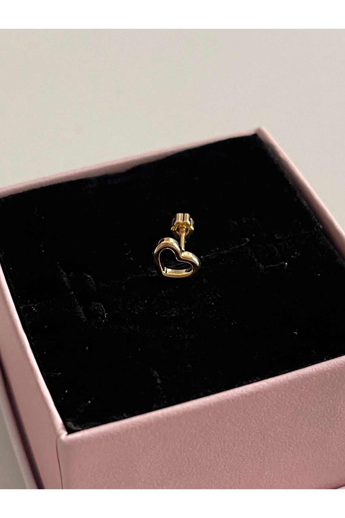 925 Ayar Gümüş İçi Boş Kalp Piercing