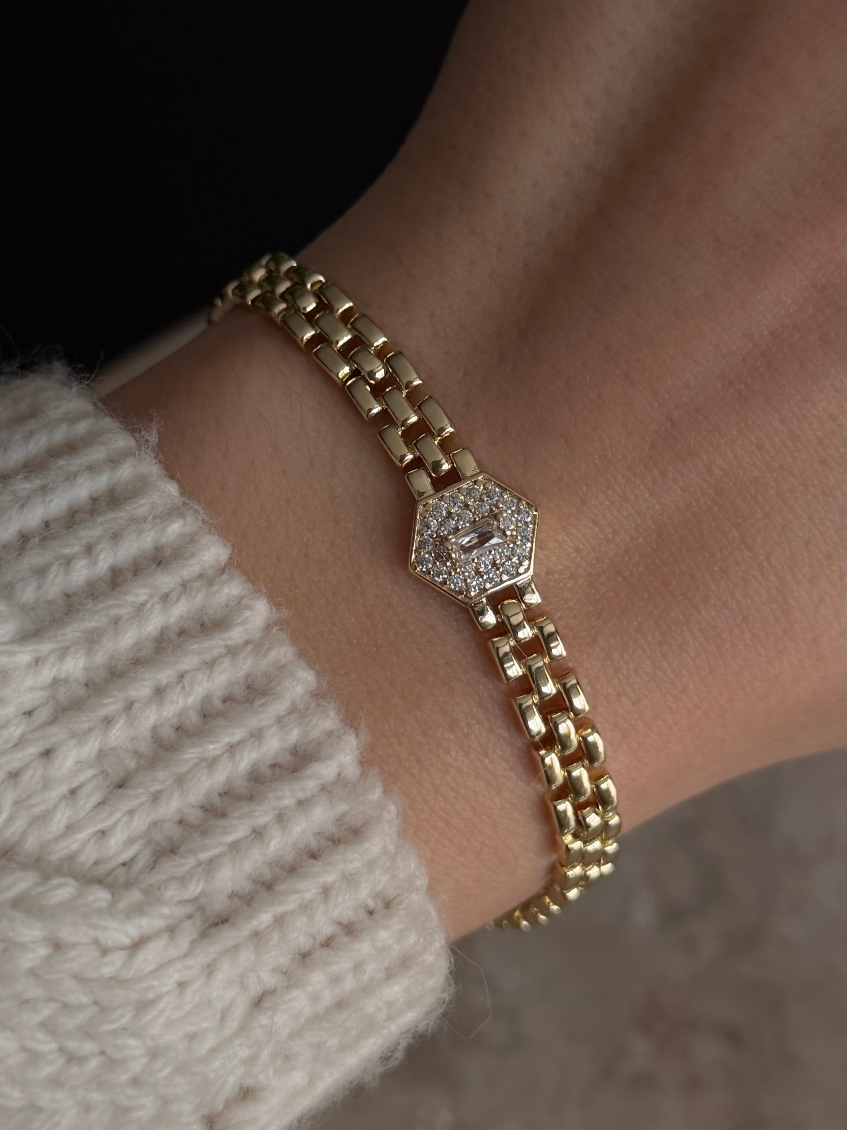 Örme altıgen bileklik